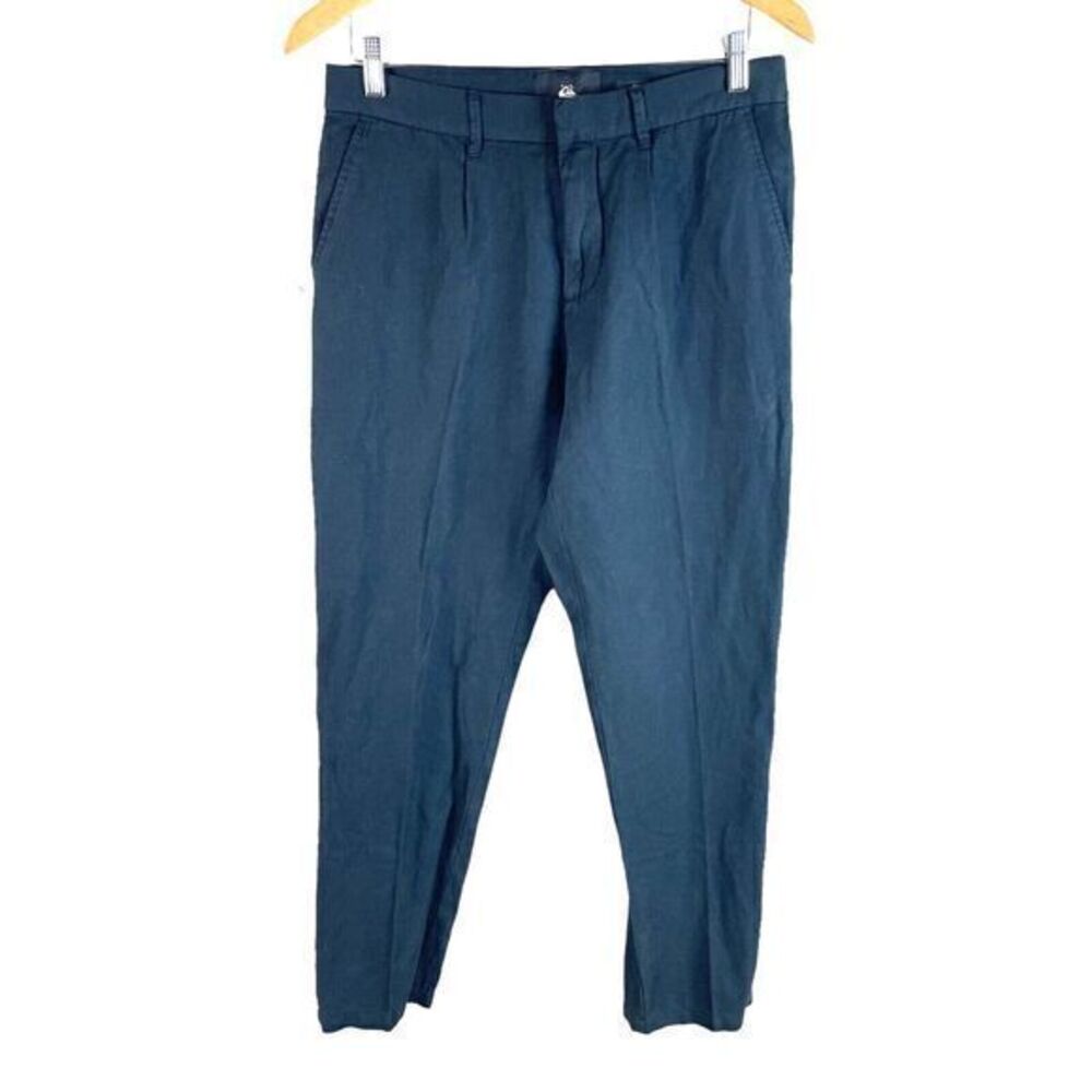 NEW Quiksilver OG Linen Pleated Pant Womens 30 Black Tapered‎ Casual $60